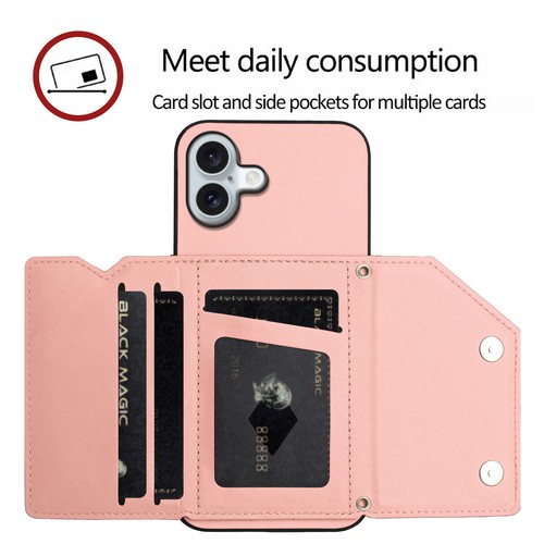 For Apple iPhone 16 Plus New Hot Fashion Practical Card Pack Phone Cover - Photo 4 sur 12