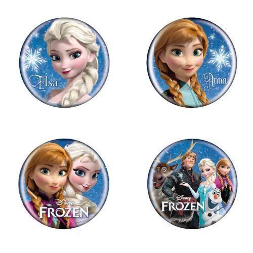 NEW Disney Frozen Princess Elsa Anna Kristoff Olaf Movie 4 Pin Button Badge Set - Picture 1 of 1