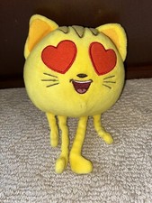 TY Beanie Baby Cat heart eyes Emoji Movie Plush Stuffed Animal EUC