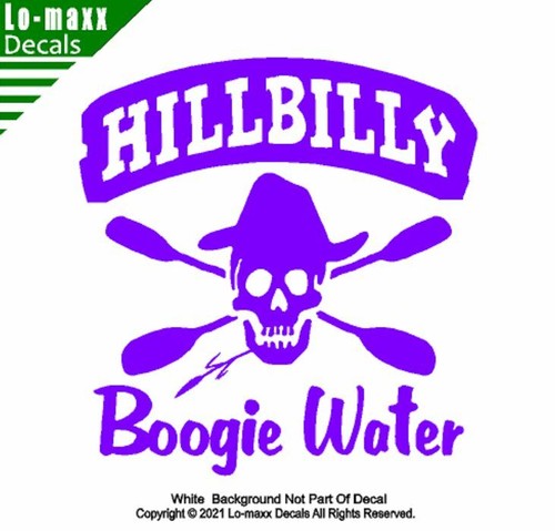 Hillbilly Boogie Water Whitewater Kayaking High Quality Die Cut Vinyl Decal Art - Picture 17 of 20
