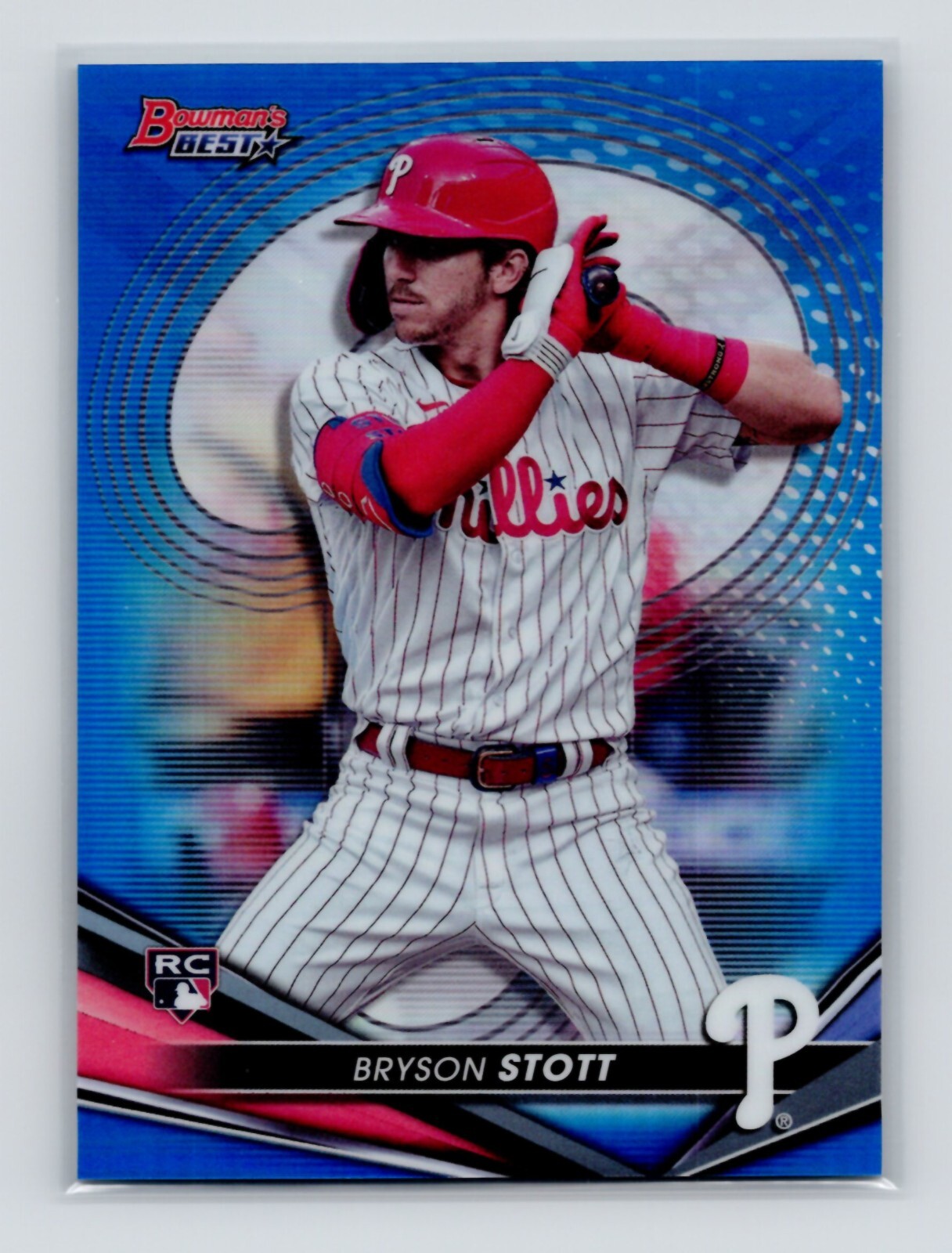 2022 Bowman's Best #2 Bryson Stott RC Blue Refractor /150 Philadelphia Phillies