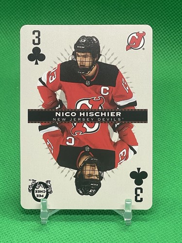 2021-22 O-Pee-Chee Playing Cards Nico Hischier #3-CLUBS New Jersey Devils Mint - Picture 1 of 2