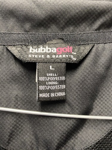 Steve & Barry’s Bubba Golf Black Lined Windbreaker Vest  - Picture 5 of 12