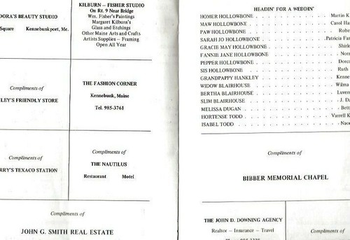 1968 Headin’ for a Weddin’ Program-Kennebunkport P.T.A. Players-Farce-Maine - Picture 4 of 5