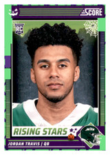 2024 Panini Score-A-Treat Rising Stars Jordan Travis #31 Green Bats (RC) JETS