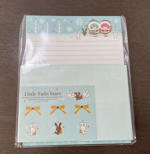 Sanrio Little Twin Stars 2007 set lettere stazionario ciao kitty nuovo mai usato - Foto 4 di 5