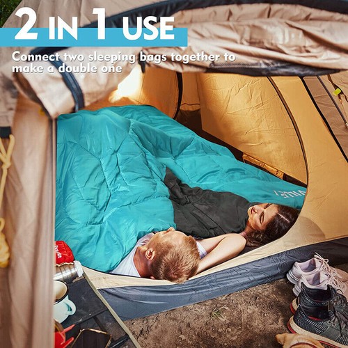 VILLEY Sleeping Bag Lightweight Camping Hiking Backpacking Sleeping Bag w/Bag US - Picture 8 of 9