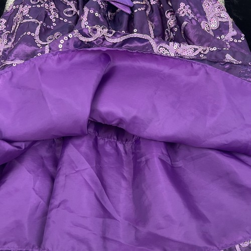 Nannette Girls Purple Black Velvet Sequin Holiday Party Dress Size 4T - Picture 4 of 9