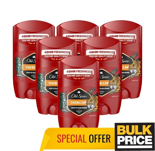 Old Spice Tigerclaw Stick Deodorant Alu-Free Long-Lasting Freshness 50ml 6-Pack - Picture 6 of 6
