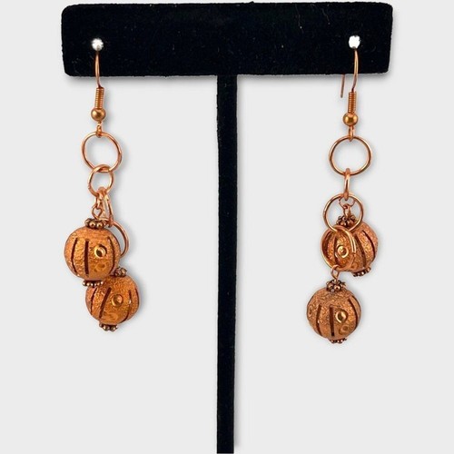 NEW HAND CRAFTED Copper Dangle Earrings - Picture 3 of 7
