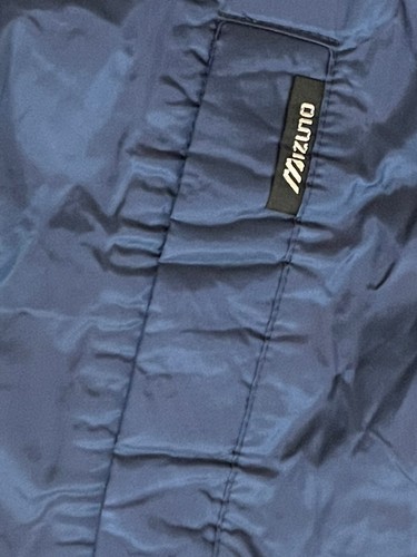 VINTAGE Mizuno Jacket Mens XXL Navy Blue Full Zip Nylon Vented Made In Japan - Picture 2 of 9