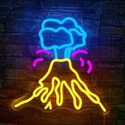 Custom Made personalised mountain volcano volcanic eruption Neon Sign led light