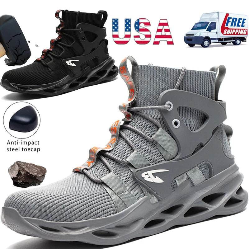 Men's Indestructible Shoes Safety Shoes Steel Toe Work Boots Anti-Punctur Hiking