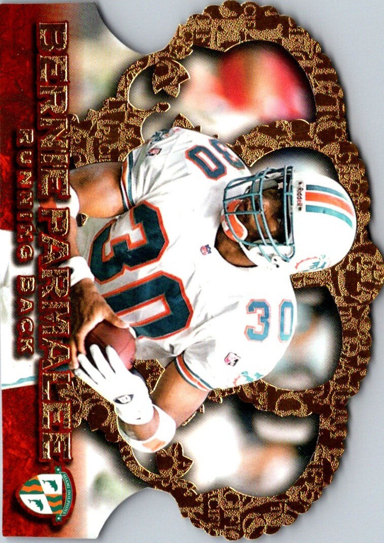 1996 Pacific Crown Royale Bernie Parmalee #CR-72 Miami Dolphins Football Card