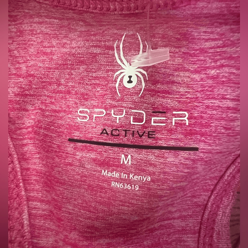 Spyder cutout racer back hot pink tank medium activewear athletic sporty running - Picture 4 of 6