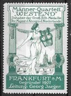 Papiersiegel Frankfurt Männer Quartett "WESTEND" gegr. 1907 Georg Jäger Vignette