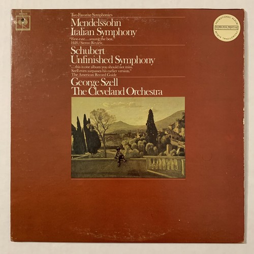 Mendelssohn Italian Symphony Schubert Unfinished Vinyl LP Szell Mono ML 6375 NM - Picture 1 of 6