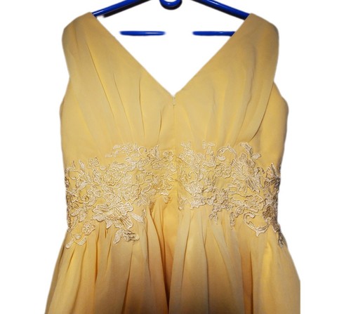 Springtime Formal Mini Dress L-XL | Embroidered Flowers | Read For Measurements - Picture 13 of 14