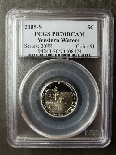 2005 S Proof 5c Jefferson Western Waters Nickel PCGS PR70 DCAM - Picture 1 of 3