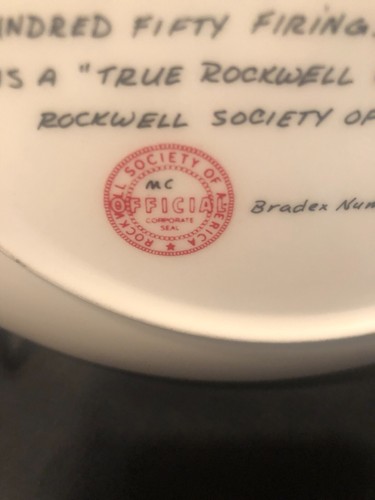 Norman Rockwell Collectable Plates "Meeting on the Path" Tenth Issue. - Picture 7 of 11