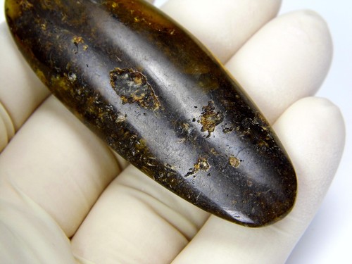 Baltic Amber Stone 11 grams Black Green Natural Polished Gemstone 1039 - Picture 7 of 14