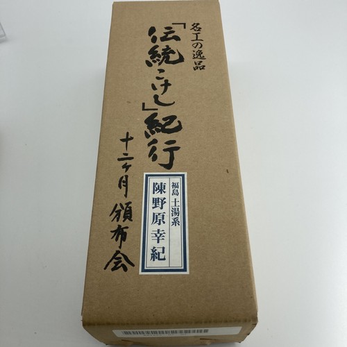 Muñeca Kokeshi con caja de descripción gema del maestro artesano tradicional Tsuchiyu - Imagen 11 de 16