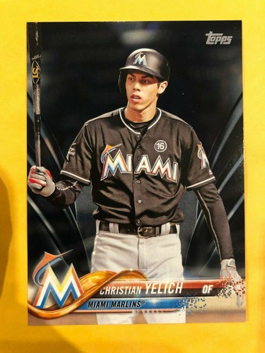2018 Topps Black #170 Christian Yelich Serial # 28/67