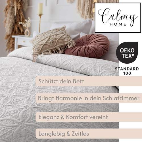 Tagesdecke Bettüberwurf gesteppt Überwurf Überdecke Steppdecke Decke Sofa Bett  - Bild 5 von 25