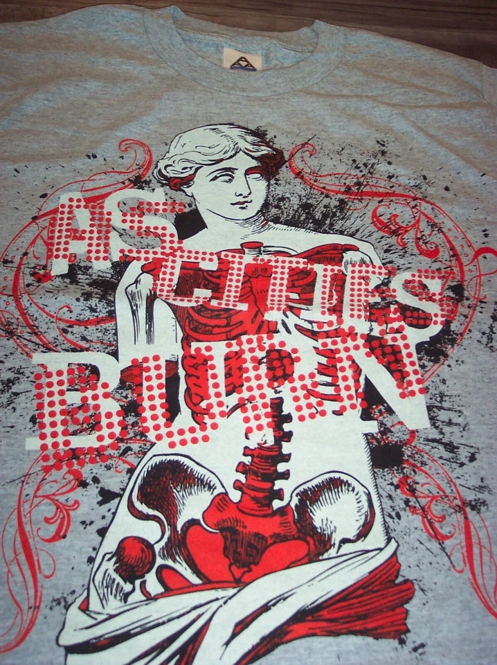 AS CITY BURN футболка группы молодежи большой 14-16 новый - Изображение 2 из 2