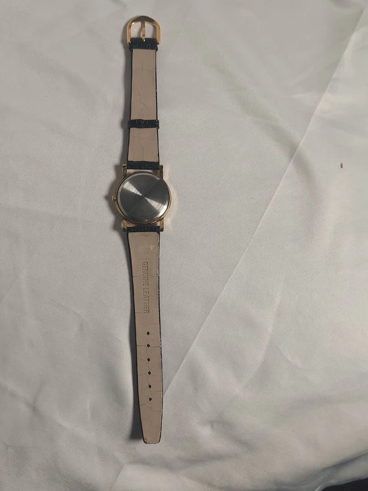 Reloj de cuarzo Eastern Time N.Y. esfera negra diamantes genuinos para hombre y mujer Foto 3 de 4