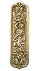 Art Nouveau Grecian Lady Fingerplate - 10" antique style brass finger push plate