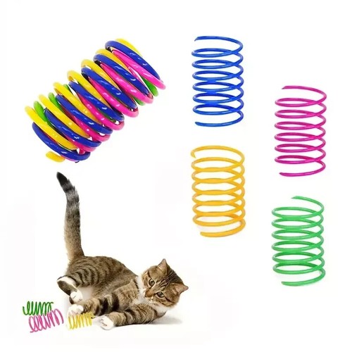 Cat Spring Toy, Cat Kittens Toys Plastic Coil Spiral Springs 4/8/16/20pcs - Picture 3 of 16