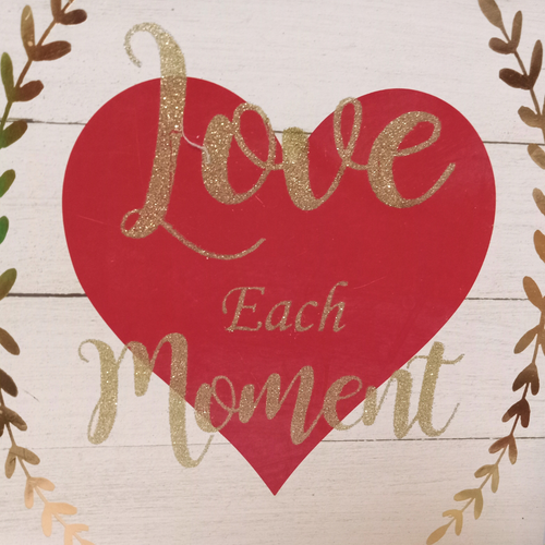 Rustic Decorative Wood Hanging Wall Art | Love Each Moment | 10.5" X 10.5" - Picture 5 of 6