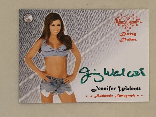 2015 Bench Warmer Daizy Dukez Jennifer Walcott Orange Autograph Card Benchwarmer - Picture 1 of 2