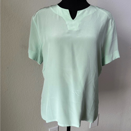 Vintage Escada Margaretha Ley 100% Seide mintgrün Bluse Top Gr. 36 (US 6) Karriere