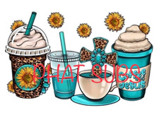 Sublimation Print Coffee And Jesus Ready to Press Heat Transfer