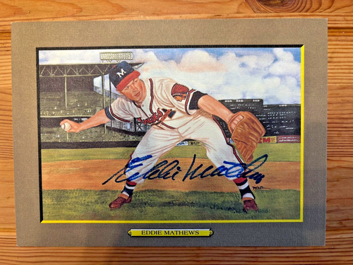Eddie Matthews Perez Steele Great Moments Auto Autograph SGC Authentication - 第 1/2 張圖片