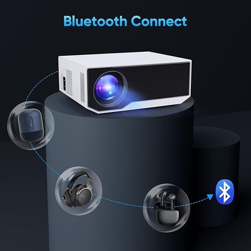 Projector with WiFi and Bluetooth, Native Full HD 1080P, 16000Lumens Portable - Picture 5 of 6