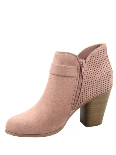 Women's Stylish Almond Toe Zipper Chunky Heel Ankle Booties Shoes Size 5 11 NEW - Picture 25 of 51