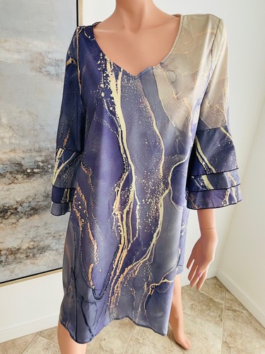 GEODE Kleid Achatmuster WEARABLE ART Neu mit Etikett XXL - Bild 3 von 12