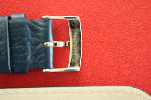 #1 TISSOT SILVER BUCKLE 19MM BLUE TROPIC CALF LEATHER WATCH BAND WATCHBAND STRAP - Picture 6 of 6