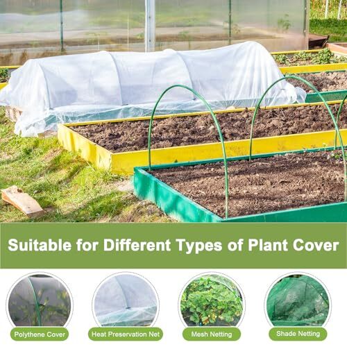 Garden Hoops for Raised Beds 36PCS Greenhouse Hoops, 36 Pcs Straicht Stake - Picture 5 of 8