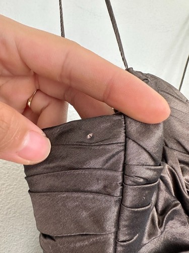Teri Jon Rickie Freeman Taft Seide Rüschen Kleid Maxi Satin Damengröße 4 NEU - Bild 11 von 12