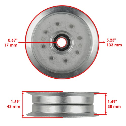 Deck Large Idler Pulley For John Deere GY20629 GY20110 GY22082 280-242 - Picture 2 of 8