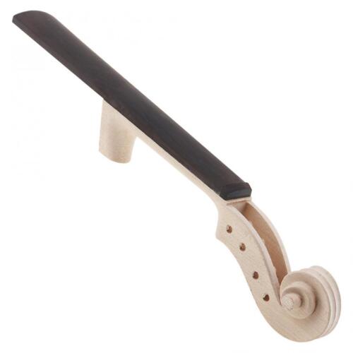 Tallado a mano Tamaño 4/4 Cuello de violín de arce Diapasón de ébano Cabeza de violín Kit hágalo usted mismo EE. UU. - Imagen 2 de 9