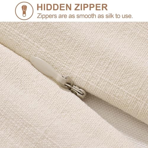14x36 Linen Pillow Cover Decorative Long Lumbar 36" x 14" (Pack of 1) Beige - Bild 4 von 6