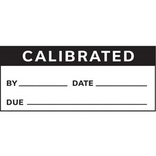 STRANCO INC TCSL3-38481 Calibration Label,ENG,Black/White,PK225 9HU47