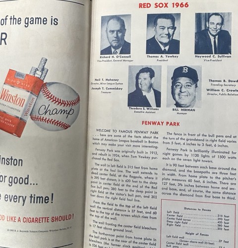 Tony Conigliaro Signed 1966 Boston Red Sox HR 11 Program JSA Ex Scarce1/⚾️ - Picture 13 of 13