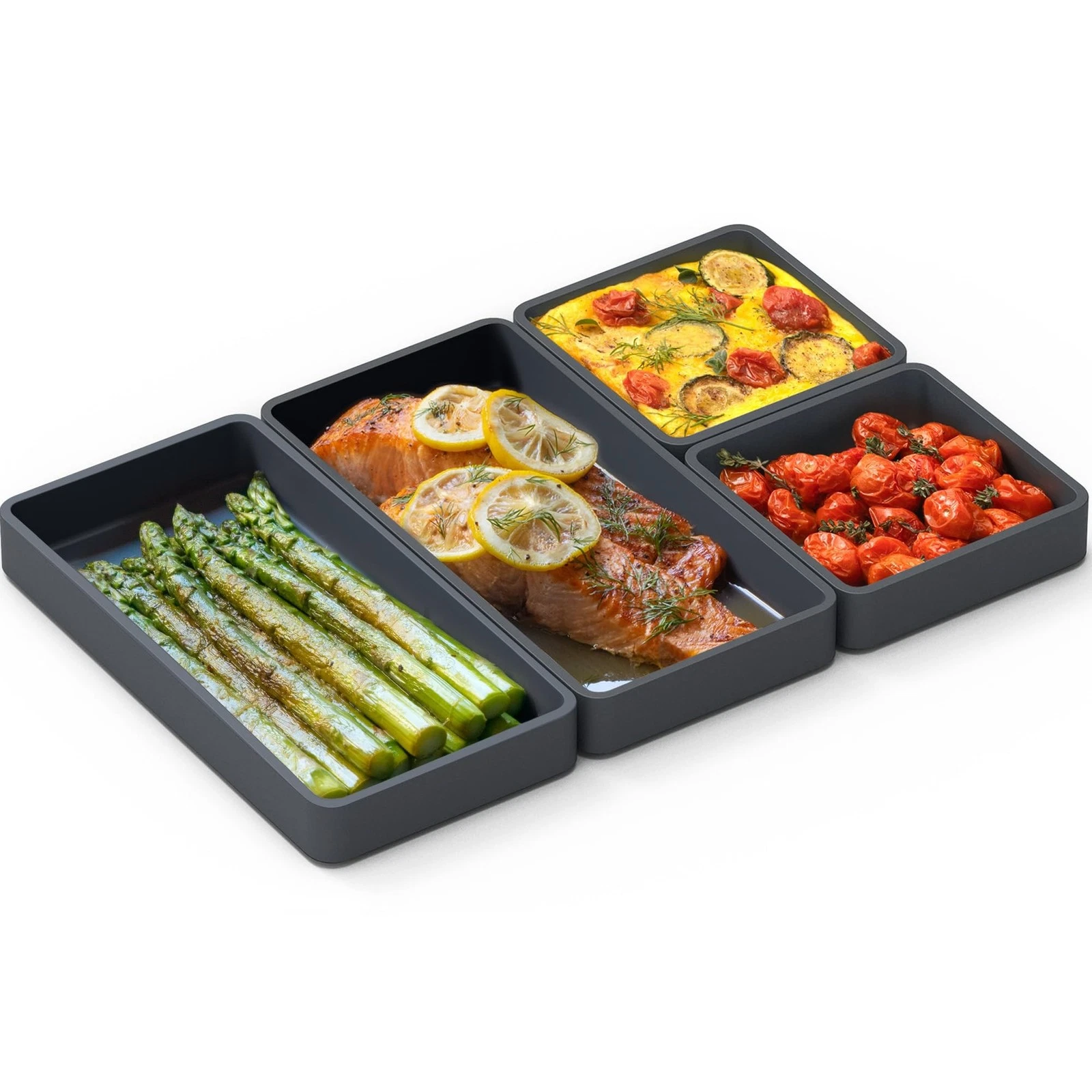 Cheat Sheets - Original Silicone Sheet Pan Dividers For Cooking & Meal Prep -...