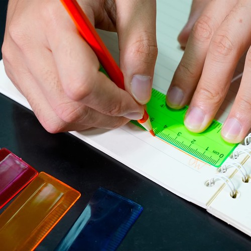 14 Packs 6 Inch Small Rulers for Kids Plastic School Ruler with Inches and Ce... - Picture 7 of 8